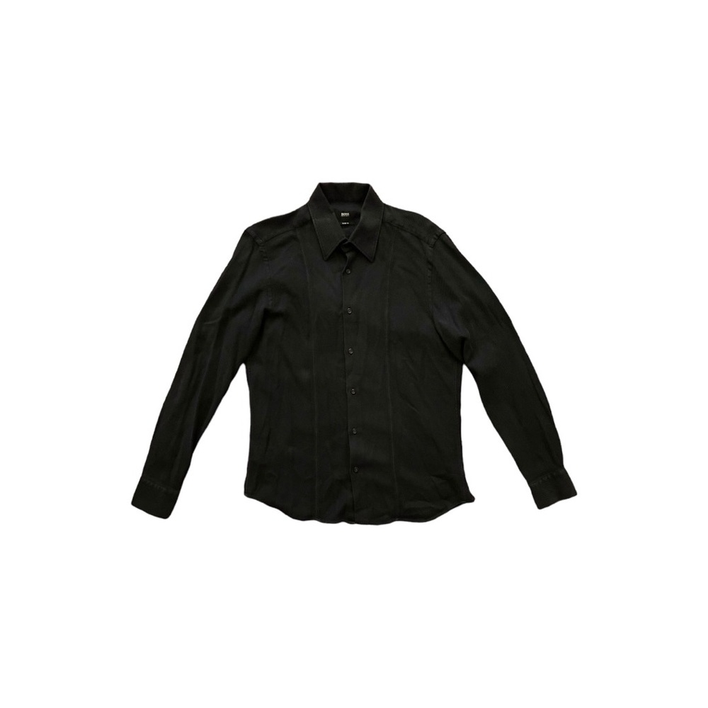 Boss by Hugo Boss Black Slim Fit Cotton Shirt Button Down Size L